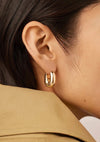Puffy u-link earrings