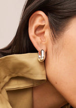 Puffy u-link earrings