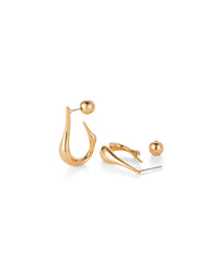 Jenny Bird Colette Hoop Small Earrings in gold — product detail, Lemonberry Aurora.