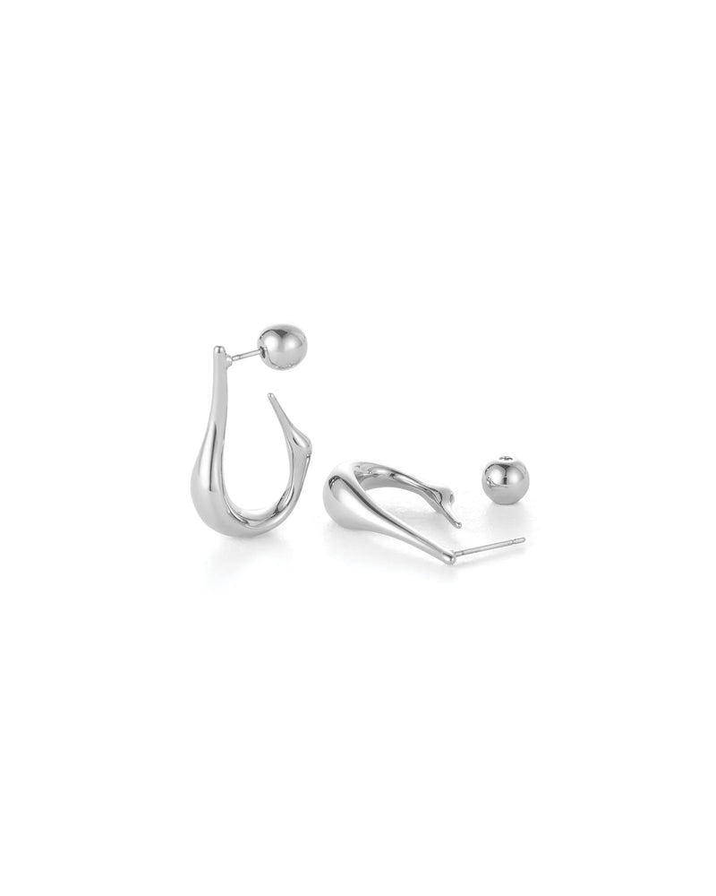 Jenny Bird Colette Hoop Small Earrings in silver — product detail, Lemonberry Aurora.