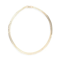 Jenny Bird Double Amalfi high-polish gold layered necklace flat-lay Lemonberry Aurora