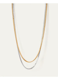 Jenny Bird Double Amalfi two-tone layered necklace flat-lay Lemonberry Aurora