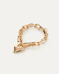 Jenny Bird Jewelry Padlock Heart Chain Bracelet by Jenny Bird available at Lemonberry Boutique Aurora