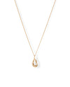 Jenny Bird Mini Egret Pendant Necklace in gold — hanging display, Lemonberry Aurora.