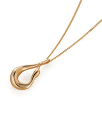 Jenny Bird Mini Egret Pendant Necklace in gold — pendant close-up, Lemonberry Aurora.