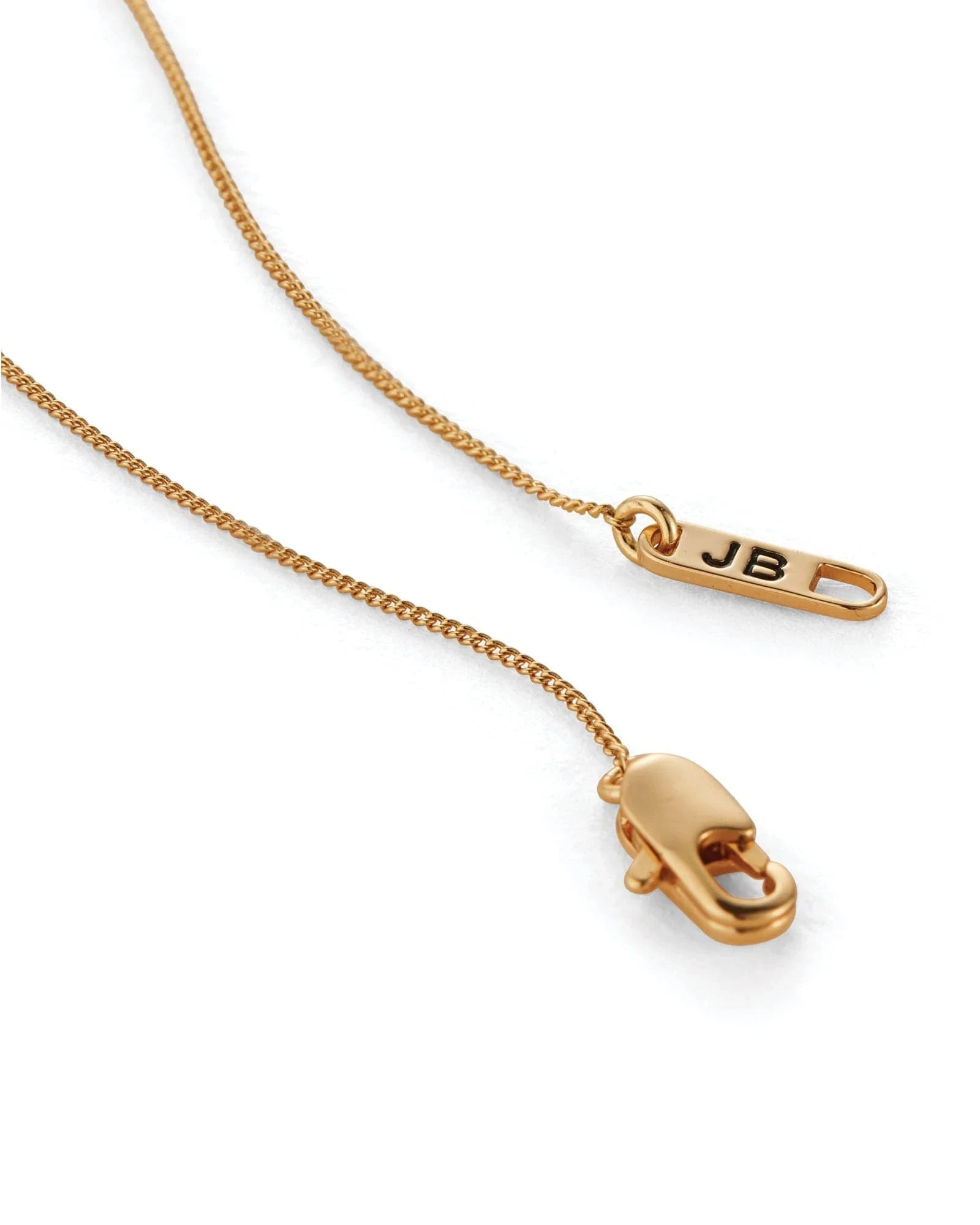 Jenny Bird Mini Egret Pendant Necklace in gold — clasp detail, Lemonberry Aurora.