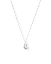 Jenny Bird Mini Egret Pendant Necklace in silver — hanging display, Lemonberry Aurora.