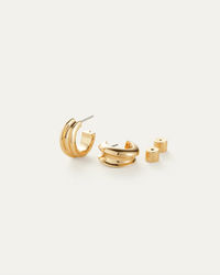 Jenny Bird Mini Lennon Gold hoop earrings on a white background