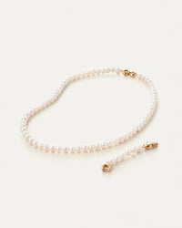 Jenny Bird Noa necklace freshwater pearl strand clasp detail view Lemonberry Aurora