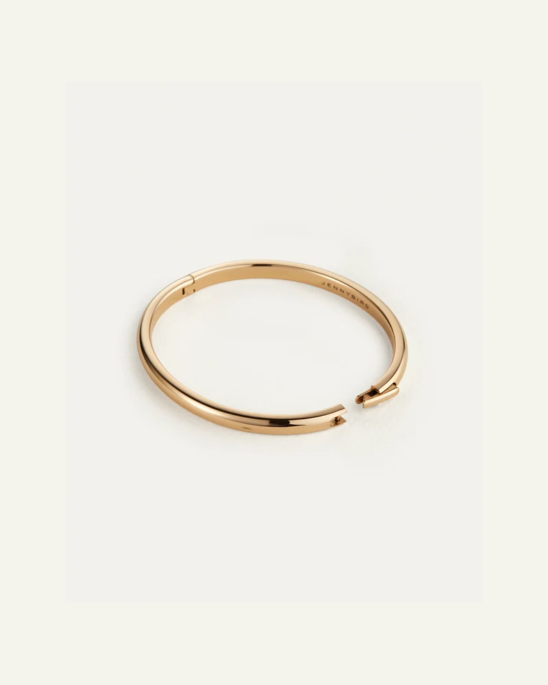 Jenny Bird Remi gold bangle open closure detail Lemonberry Aurora