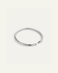 Jenny Bird Remi silver bangle open closure detail Lemonberry Aurora
