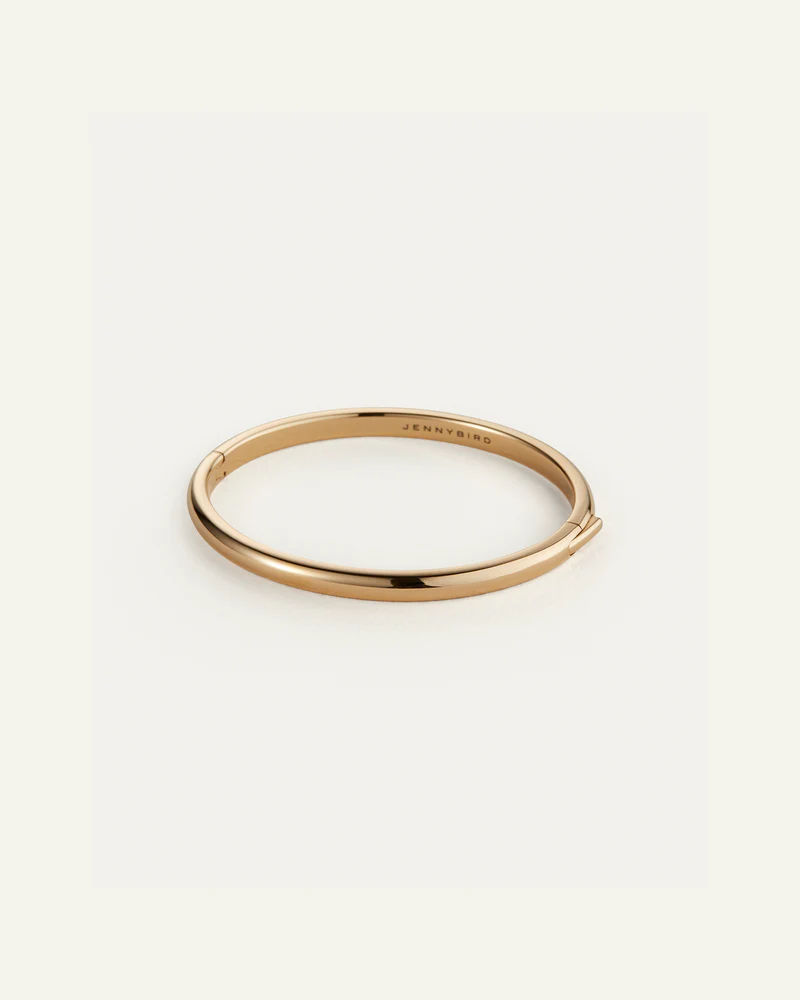 Jenny Bird Remi gold bangle flat-lay Lemonberry Aurora