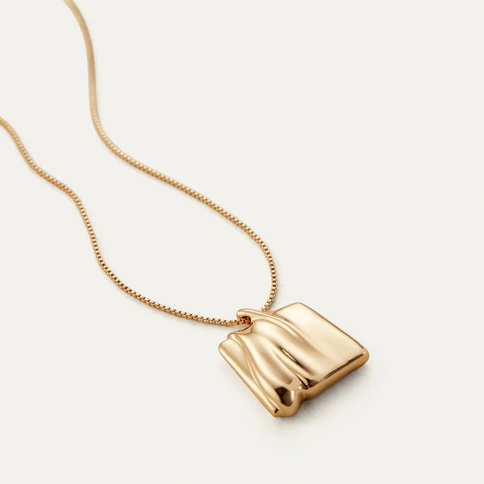 Jenny Bird Sundra Small Pendant Necklace – Sculpted Gold