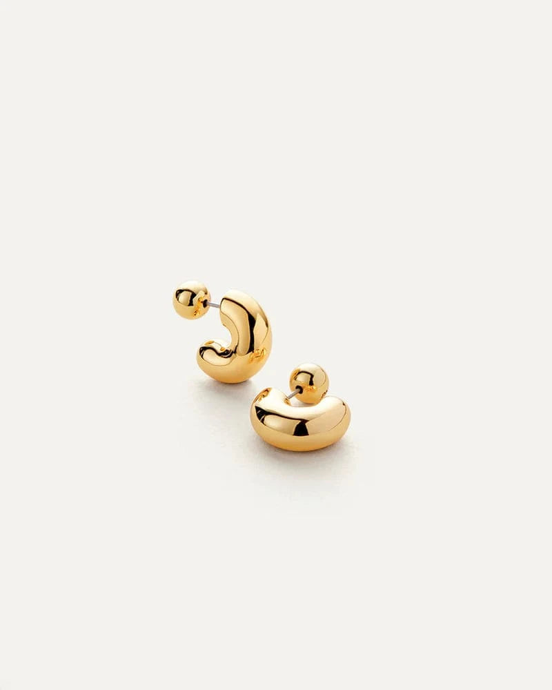 Jenny Bird Tome Hoop Gold earrings on a white background