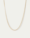 Jenny Bird Zeina Chain in gold — flatlay hanging on white background, Lemonberry Aurora — high-shine snake chain detail.