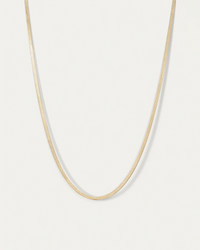Jenny Bird Zeina Chain in gold — flatlay hanging on white background, Lemonberry Aurora — high-shine snake chain detail.