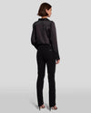Full back view of Kimmie Straight B(Air) jeans in rinsed black, highlighting the flattering fit and back pocket detailing.


