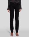  Full front view of Kimmie Straight B(Air) jeans in rinsed black, featuring a mid-rise and straight-leg fit.