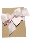 kraft gift card box with pink satin ribbon — Lemonberry Aurora display