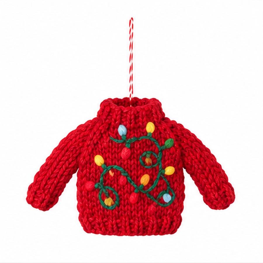 Sweater Party Knit Christmas Tree Ornaments