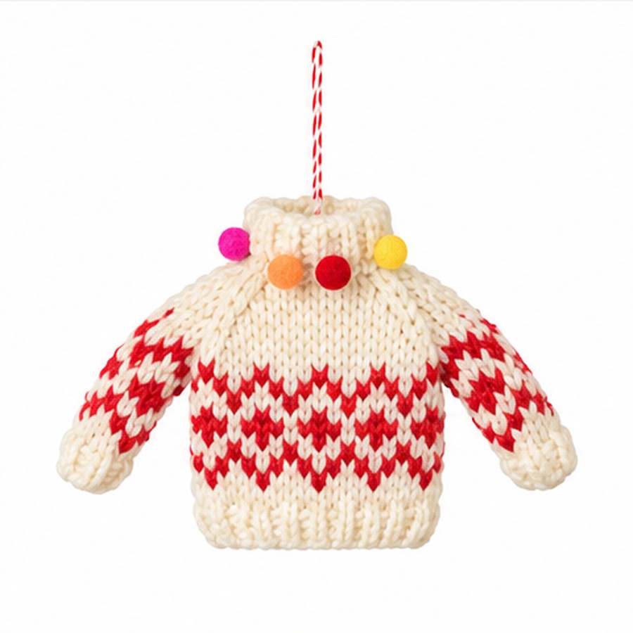 Sweater Party Knit Christmas Tree Ornaments