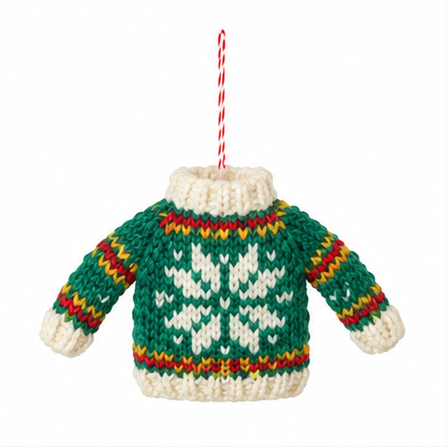 Sweater Party Knit Christmas Tree Ornaments