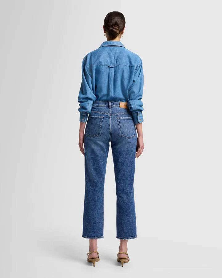Logan Stovepipe Jeans – Back View with Classic Straight-Leg Fit