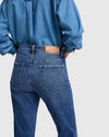 Logan Stovepipe Jeans – Close-Up of Back Pockets and Denim Texture