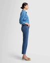 Logan Stovepipe Jeans – High-Rise Cropped Straight Leg in Medium Blue Wash