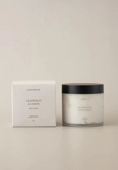 Grapefruit & Lemon body scrub — refreshing clean beauty favourite from Lemonberry Aurora