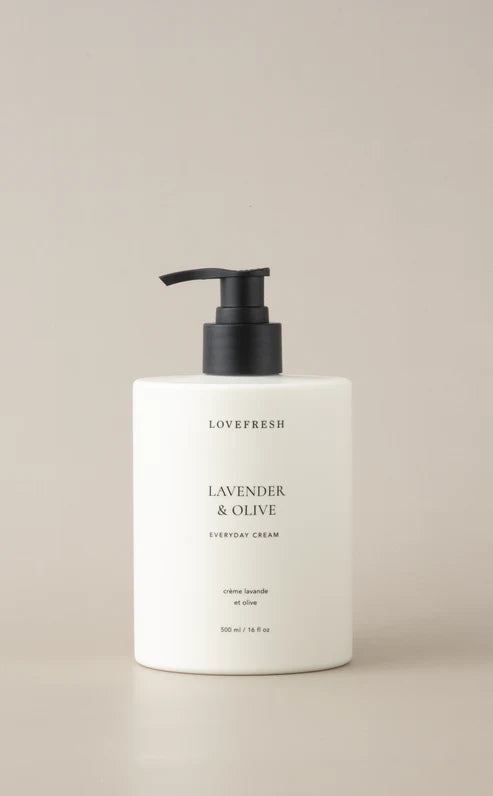 Lavender & Olive Everyday Cream by Lovefresh — soothing clean beauty lotion