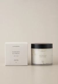 Lovefresh Mandarin & Cypress sugar scrub – clean skincare product from Lemonberry, Aurora, ON