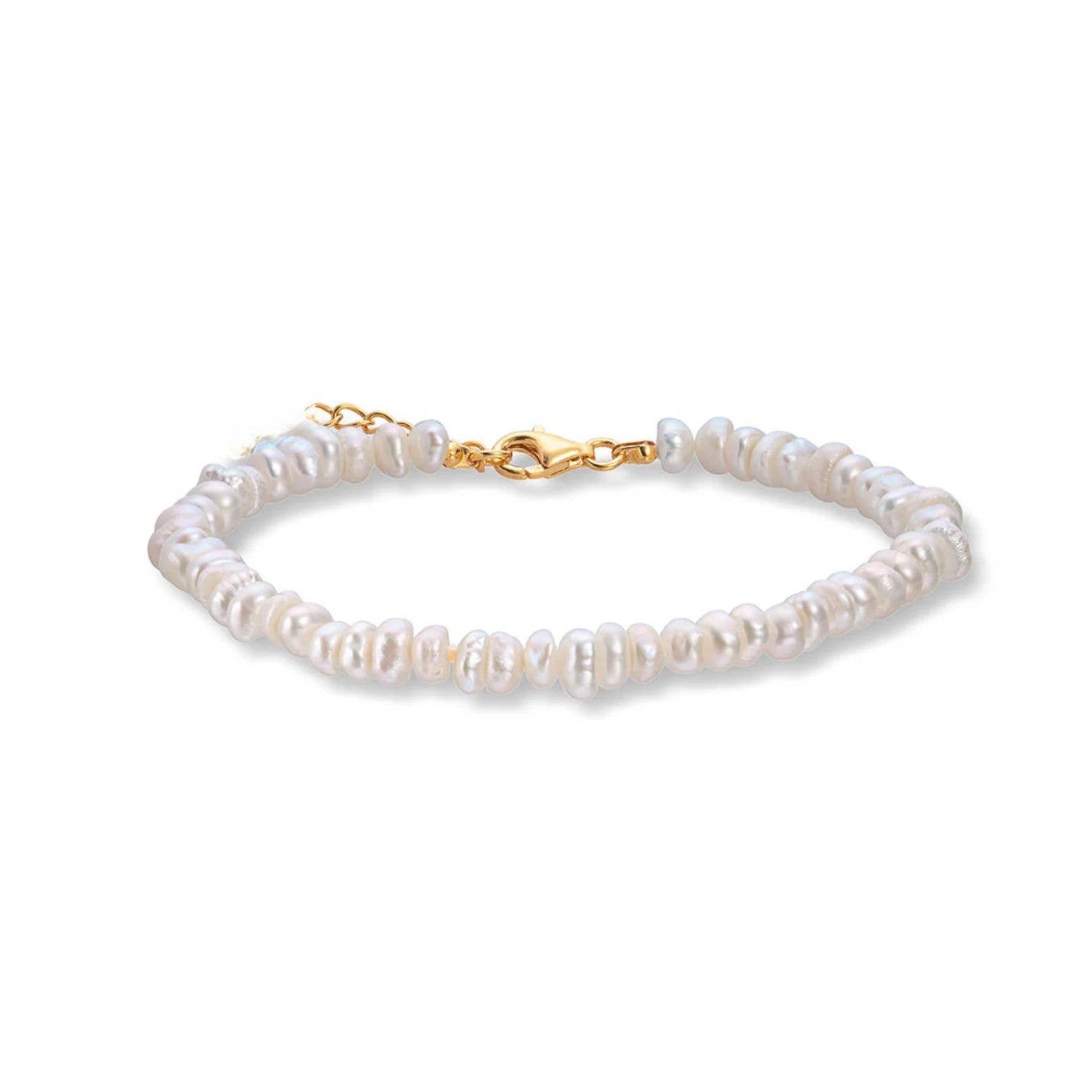 Luna Bloom Dainty Pearl Bracelet