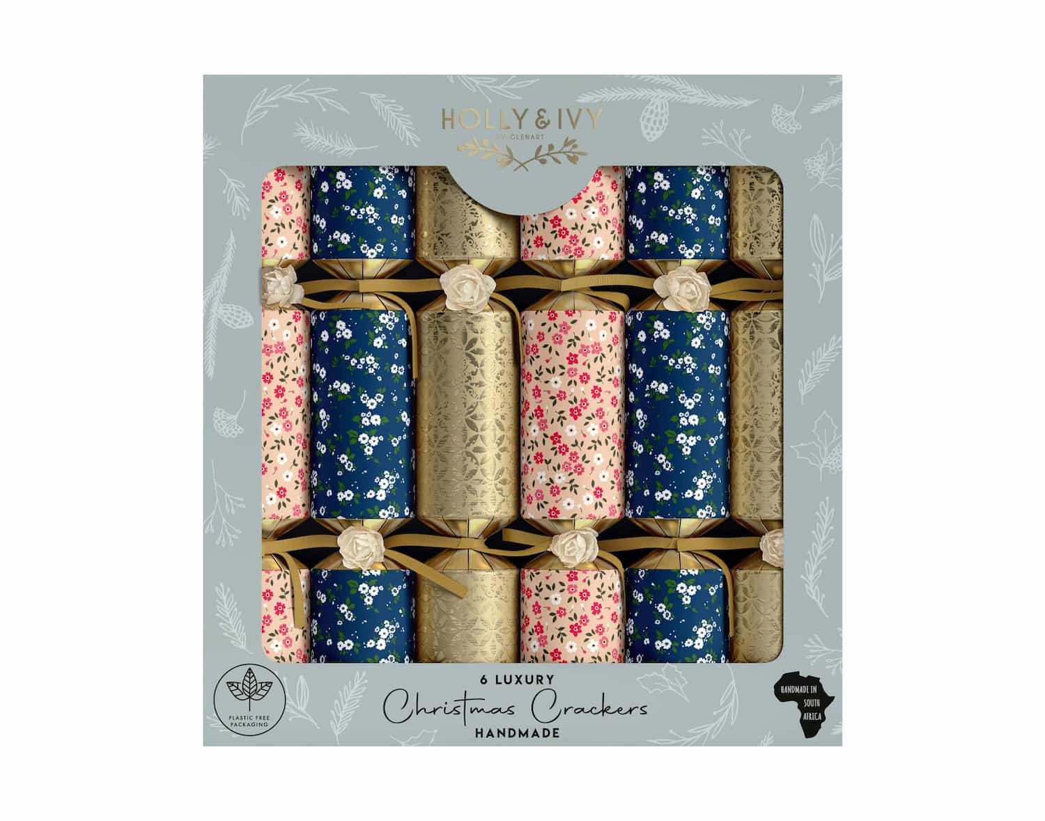 Luxury Bloom Daisy Christmas Crackers 14-inch Lemonberry Aurora gift box