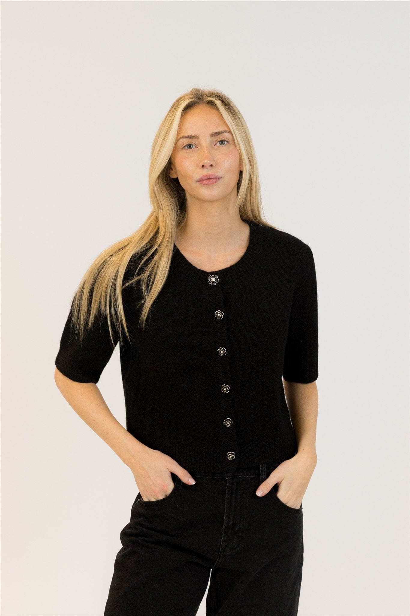 Lyla & Luxe Tops Jude Rose Cardigan by Lyla & Luxe available at Lemonberry Boutique Aurora