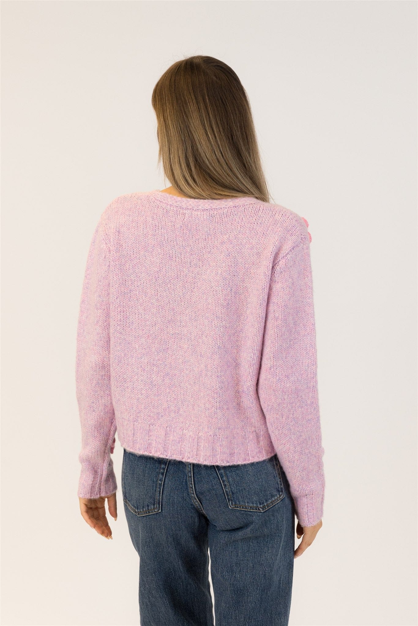 Lyla & Luxe Tops Kailie Flower Cardigan by Lyla & Luxe available at Lemonberry Boutique Aurora