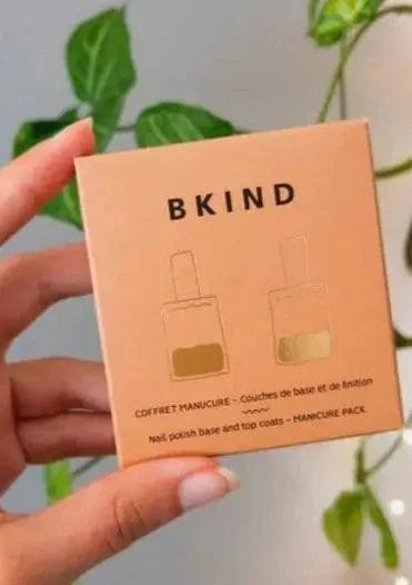 Bind manicure set box, held by model.