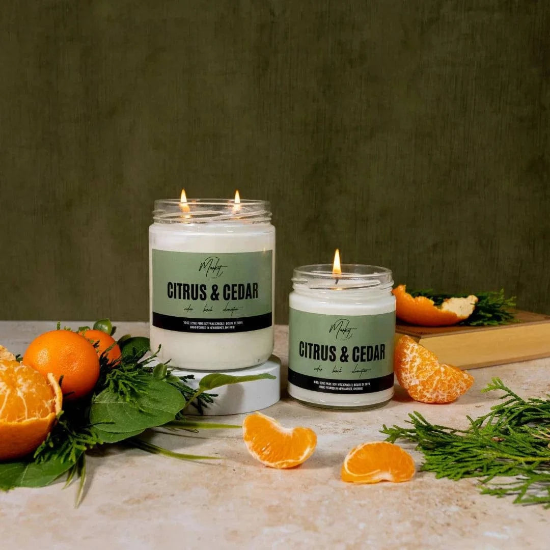 Market Candle Company Accessories Citrus & Cedar Candle 🍃 available at Lemonberry Boutique Aurora