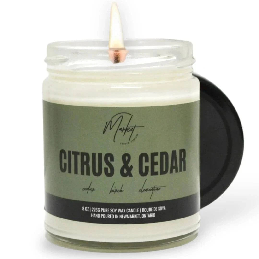 Market Candle Company Accessories Citrus & Cedar Candle 🍃 available at Lemonberry Boutique Aurora
