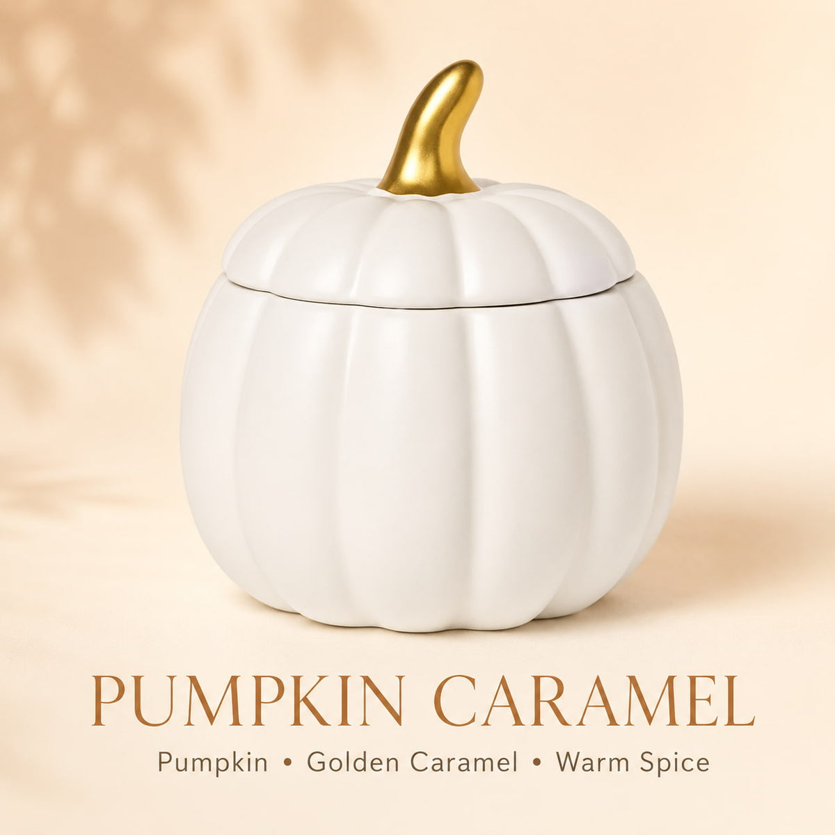 Market Candle Company Pumpkin Caramel ceramic candle with pumpkin, caramel and warm spice scent notes at Lemonberry Aurora
