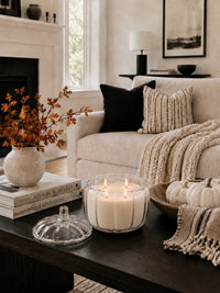 Large Glass Pumpkin Candle Vessel