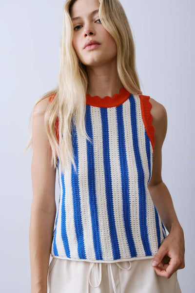 Azul Striped Knit Top | Melissa Nepton | Lemonberry