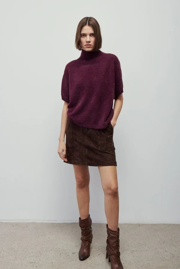 Melissa Nepton Jovani sweater in burgundy