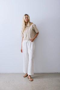 Melissa Nepton Tonio Pant off white front view Lemonberry Aurora