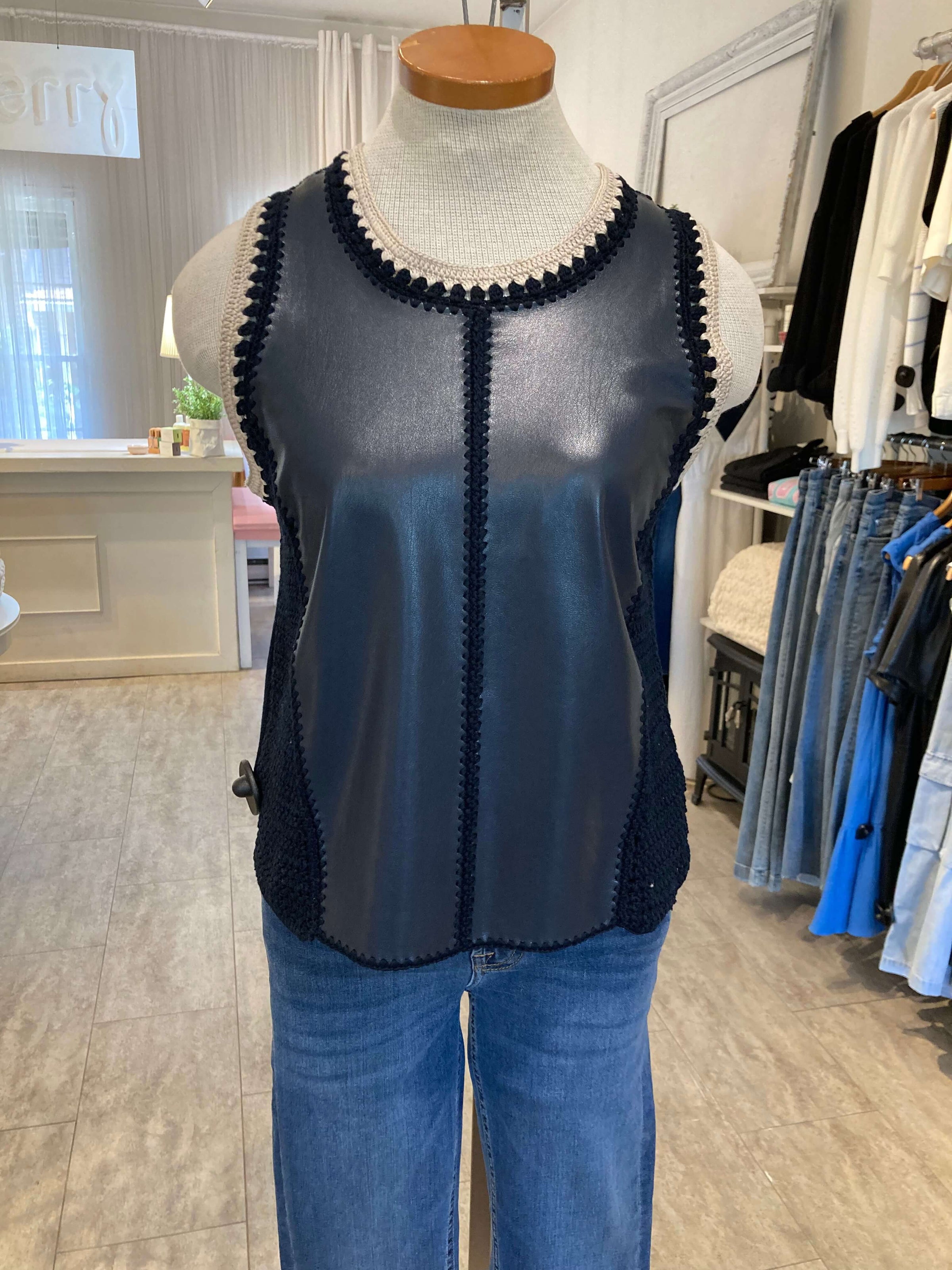 Font of the Melissa Nepton tank on display at Lemonberry.