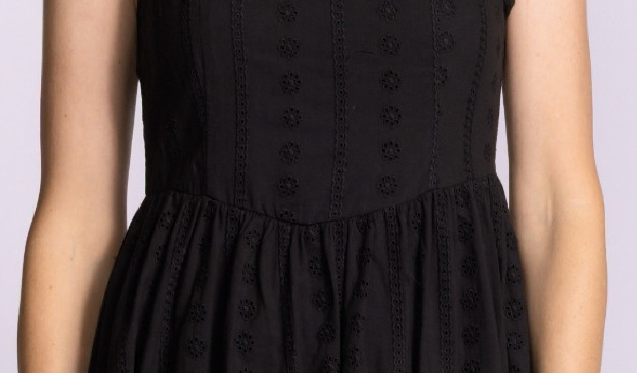 Pink Martini Farmdale dress black waist seam detail Lemonberry Aurora