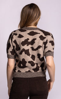 Pink Martini Lark Sweater in Brown back view