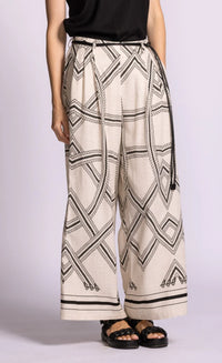 Pink Martini Nagel pants beige angled-front Lemonberry Aurora