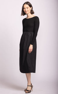 Pink Martini Nicole Dress Black Long Sleeve Lemonberry Aurora side view