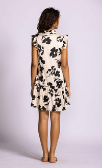 Pink Martini Ophelia Dress beige floral back view Lemonberry Aurora
